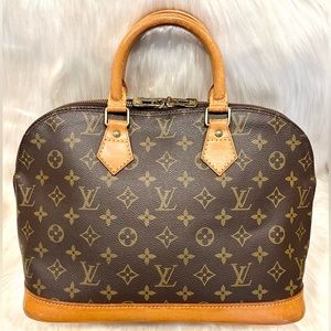 Authentic Louis Vuitton Monogram Alma PM Shoulder Bag Handbag Tote